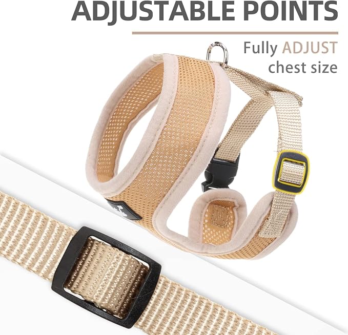 PUPTECK Soft Mesh Dog Harness and Leash Set Pet Puppy Cat Comfort Padded Vest - Image 3