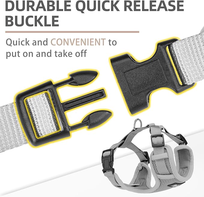 PUPTECK Small Dog Harness and Leash Set, No Pull Adjustable Puppy Cat Harness - Image 4