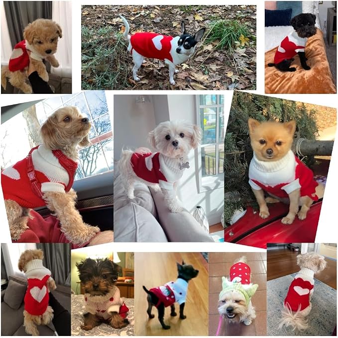 CHBORCHICEN Pet Dog Sweaters Classic Knitwear Turtleneck Winter Warm Puppy - Image 6