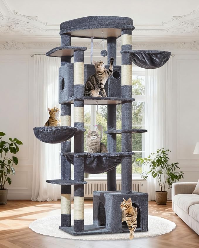 Taoqimiao 72 Inch Cat Tree, XXL Cat Tower by Taoqimiao