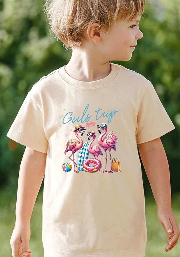 Kids Toddler Little Boys Girls T-Shirt Short Sleeve Funny Animals Graphic - Image 2