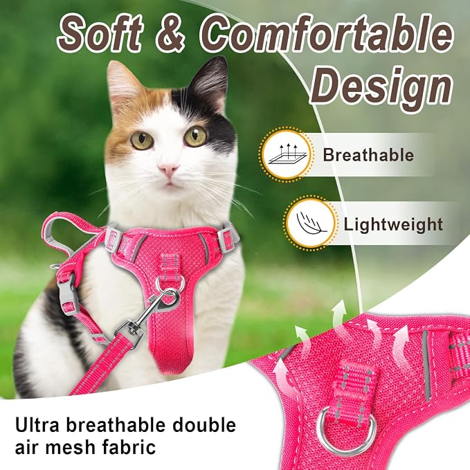 Cat Harness and Leash Set for Walking Escape Proof for Small Large cat Kitten - Image 2