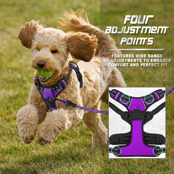 BARKBAY No Pull Dog Harness Front Clip Heavy Duty Reflective Easy Control Handle - Image 6