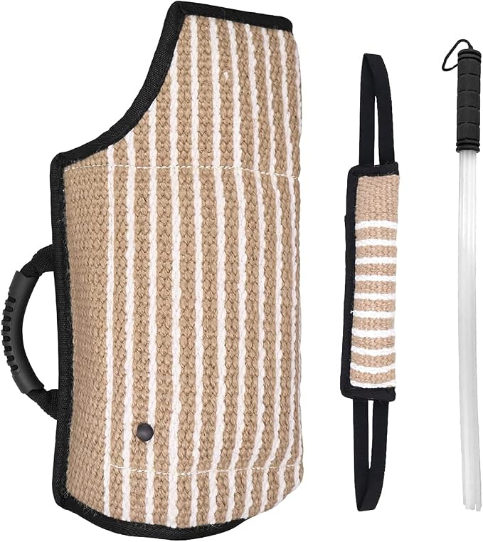 Professional Dog Bite Training Set 3 in 1 Dog Bite Sleeve Arm + Whip Agitation by MelkTemn