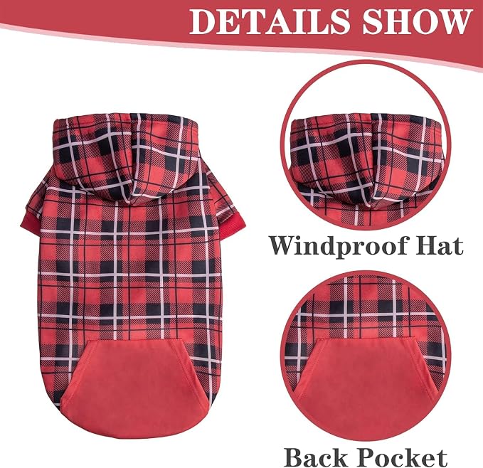 EXPAWLORER Plaid Dog Hoodie - Image 3