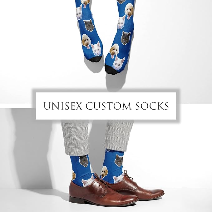 Artsadd Custom Face Socks for Women Men Cat Dog Lovers, Customized Unisex Funny - Image 6