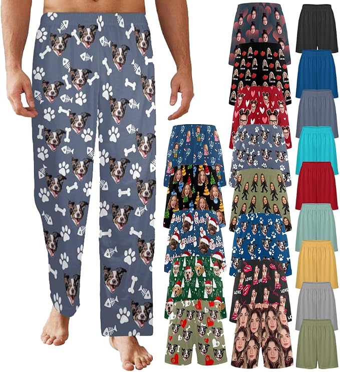 Custom Pajama Pants for Men, Personalized PJ Pants by MYESCUSTOM