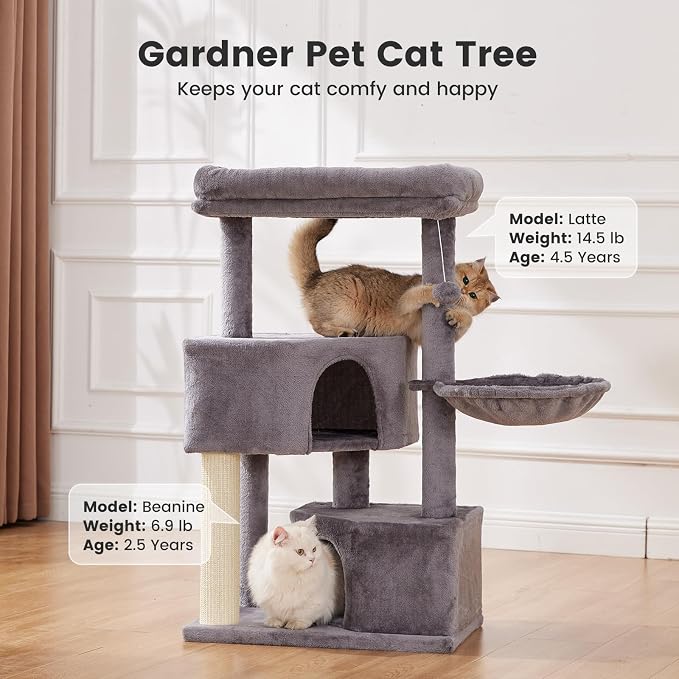 Gardner Pet 41" Tall Cat Tree for Large Cats, Heavy Duty Cat Trees Towers - Image 4
