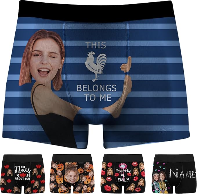M YESCUSTOM Custom Faces Funny Short Briefs Gift by MYESCUSTOM