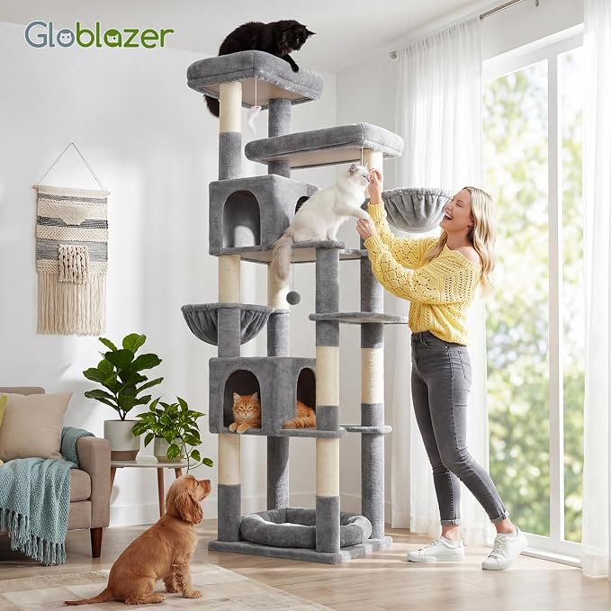 Globlazer Heavy Duty Cat Tree, 81 inch Extra Large Cat Tree - Image 7