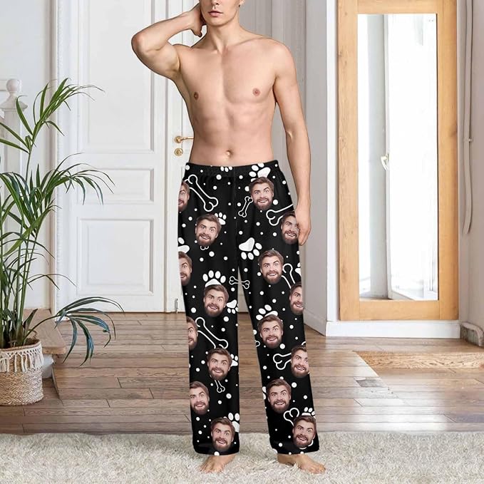 Custom Couple Pajama Pants Sock - Image 4