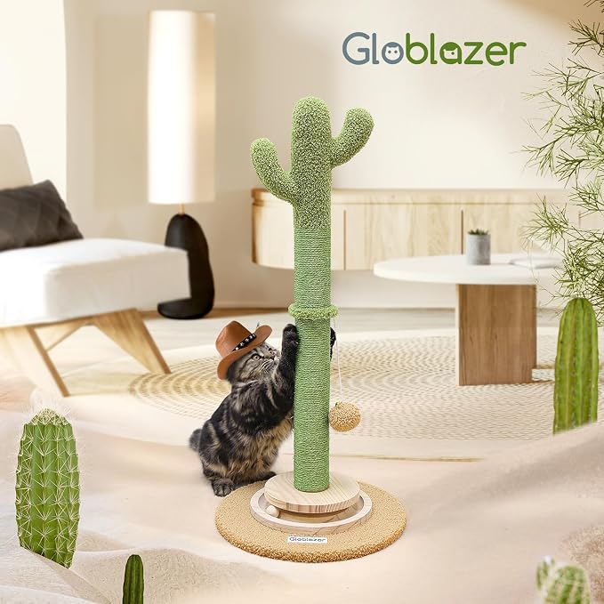 Globlazer Tall Scratching Post for Cats, Cactus Cat Scratching Post Cat - Image 7