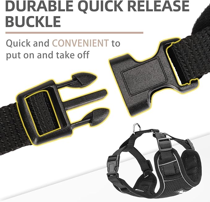 PUPTECK Small Dog Harness and Leash Set, No Pull Adjustable Puppy Cat Harness - Image 4