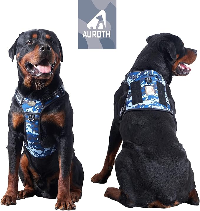 Auroth Tactical Dog Training Harness No Pulling Front Clip Leash Adhesion - Image 6