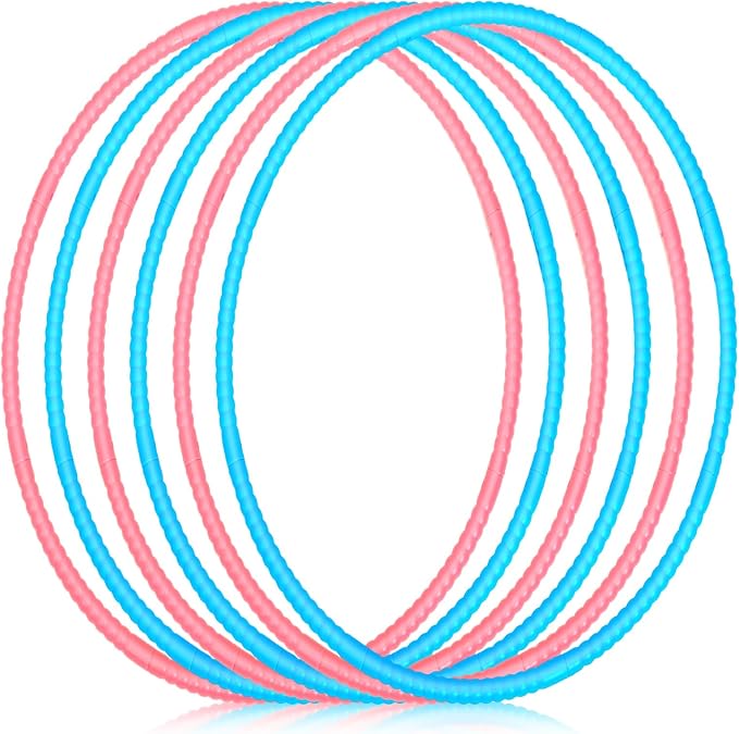 6 Pcs Exercise Hoop Detachable Fitness Rings Adjustable Plastic Toy Fitness by Halloscume