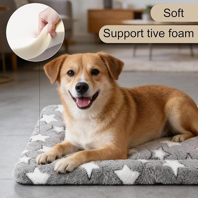 Dog Crate Mat, 4 Piece Reversible Pet Bed, Machine Washable, Small Dogs & Cats - Image 4