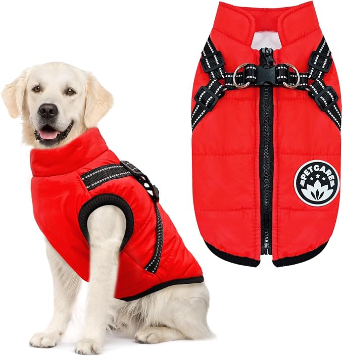 PETCARE Winter Dog Coat with Harness Built in Waterproof Dog Jackets Warm Pet - Image 8
