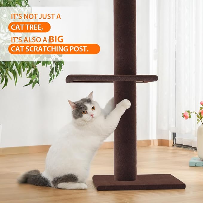 Cat Craft Cat Tree Floor to Ceiling 95-108" Tall Cat Tree Carpet Cat Tower - Image 7