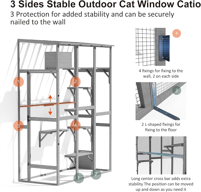 Cat Catio, Large Catio Outdoor Cat Enclosure, Window Enclosure - Image 6