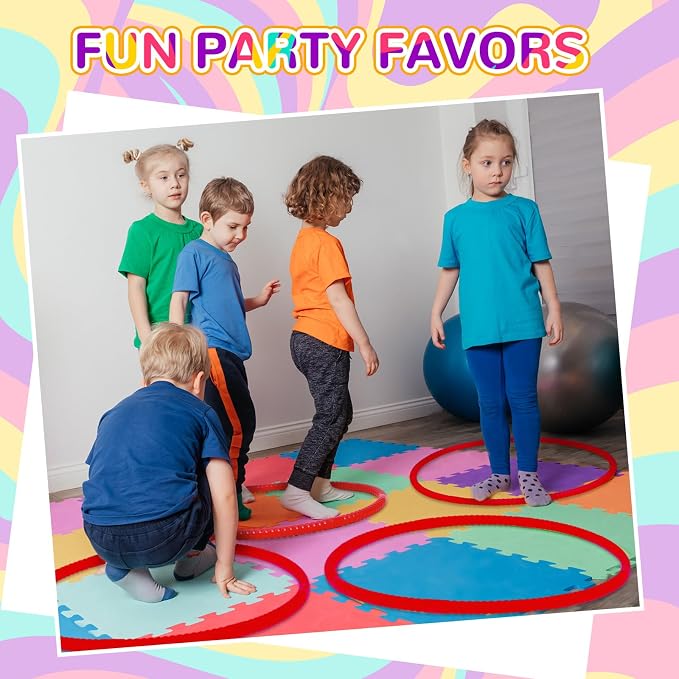 Shappy 6 Pcs Exercise Hoop Detachable Adjustable Plastic Toy Playground Toys - Image 5