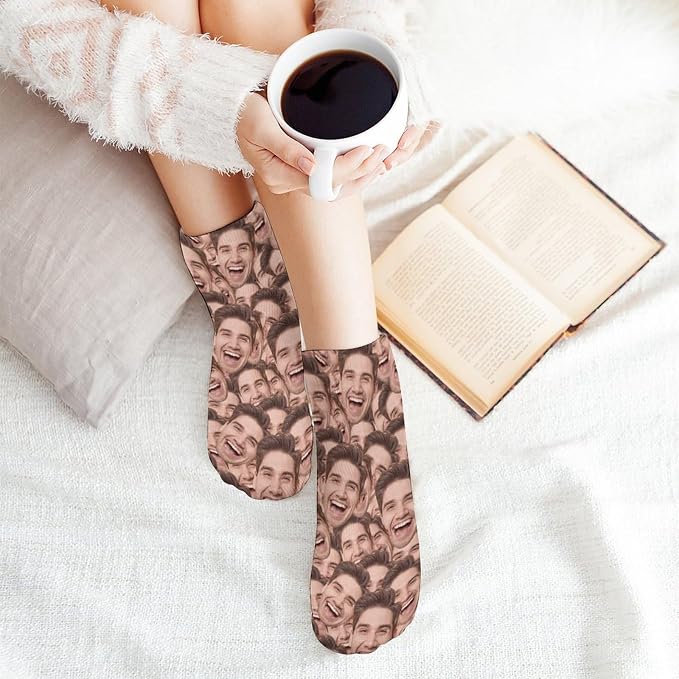Personalized Ankle Socks with Face Custom Photo Socks Low Cut Ankle Socks - Image 6