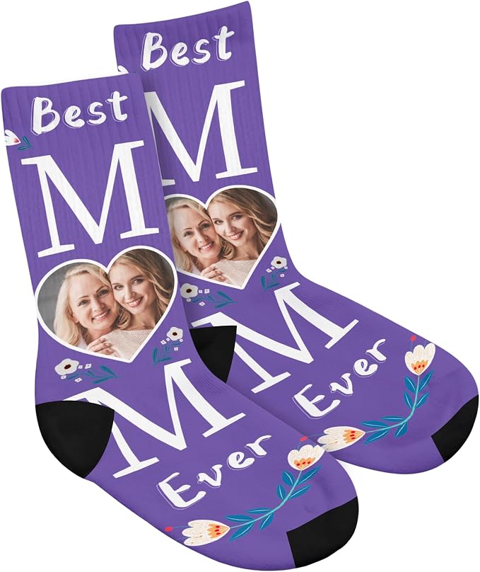 Artsadd Custom Face Socks for Dad Fathers Day Gift Novelty Personalized Photo - Image 4