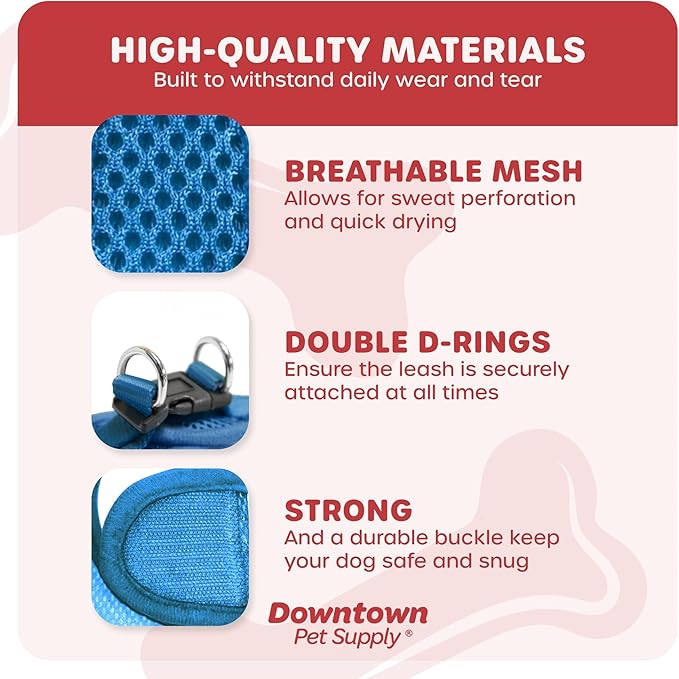 Downtown Pet Supply Step in Dog Harness No Pull, Cobalt - Image 4