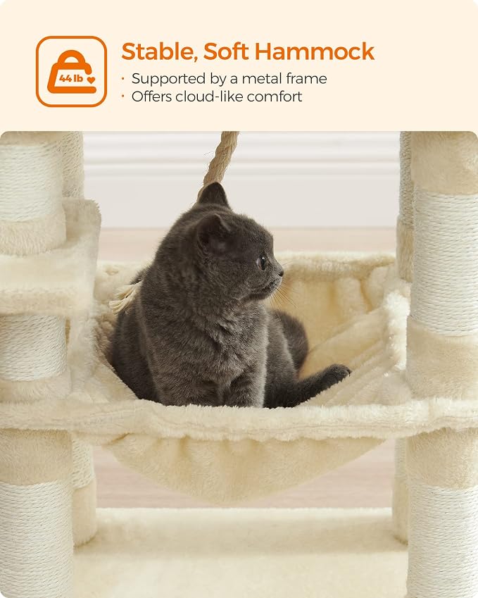 Feandrea Cat Tree, 44.1-Inch Cat Tower - Image 5
