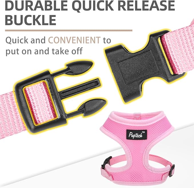 PUPTECK Soft Mesh Dog Harness and Leash Set Pet Puppy Cat Comfort Padded Vest - Image 4