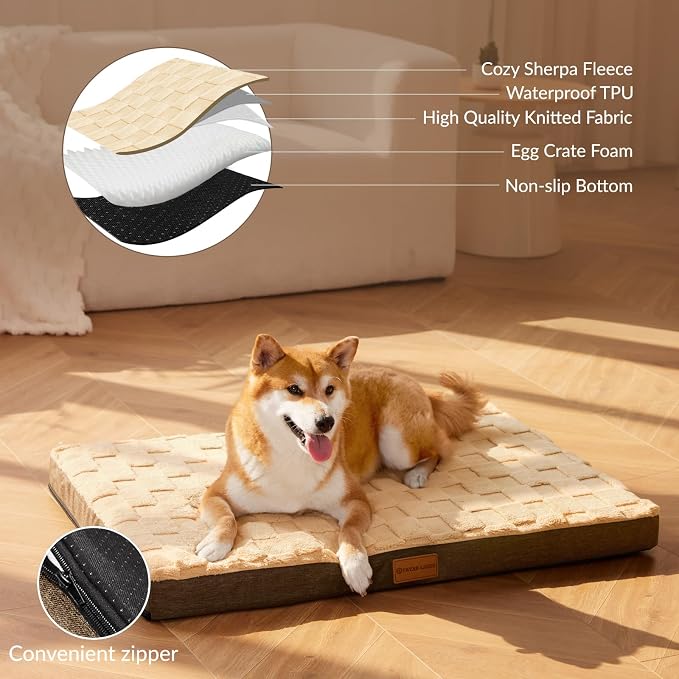 Patas Lague Orthopedic XL Dog Bed Large Sized Dog 48''X30'', Waterproof Soft - Image 3