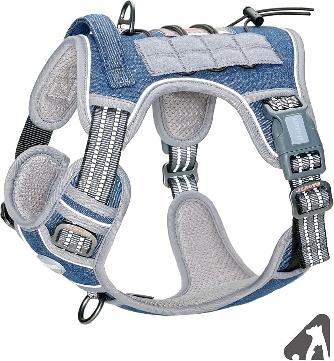 AUROTH Tactical Dog Harness for Small Medium Large Dogs No Pull Adjustable Pet by AurothPets