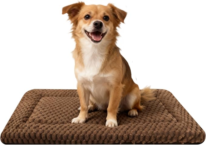 Dog Bed Mat, Reversible & Ultra Soft Kennel Pad-Machine Washable Pet Bed by SUNSHE