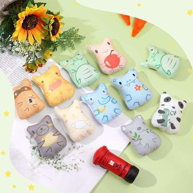Gejoy 20 Pieces Catnip Toys for Indoor Cat Plush Kitten Cat Chew Toys Catnip - Image 4