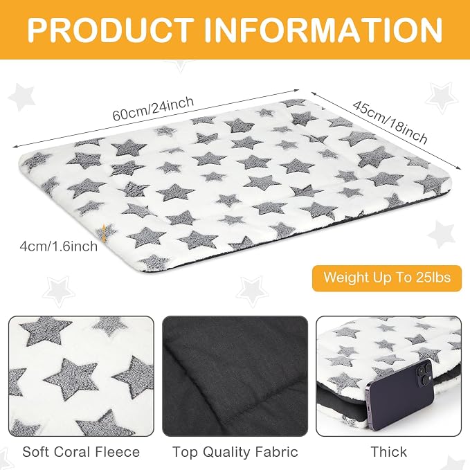 VitalCozy 4 Pcs Dog Crate Pads, Ultra Soft Warm Washable Anti-Slip Kennel Bed - Image 2