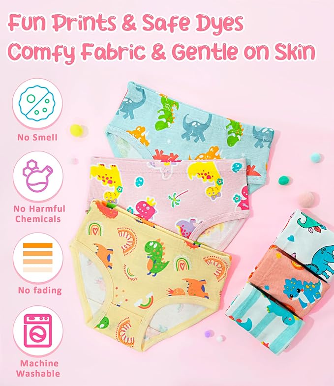 Girls and Toddlers 100% Cotton Underwear Tagless Soft Panties Size 2-3T - Image 6