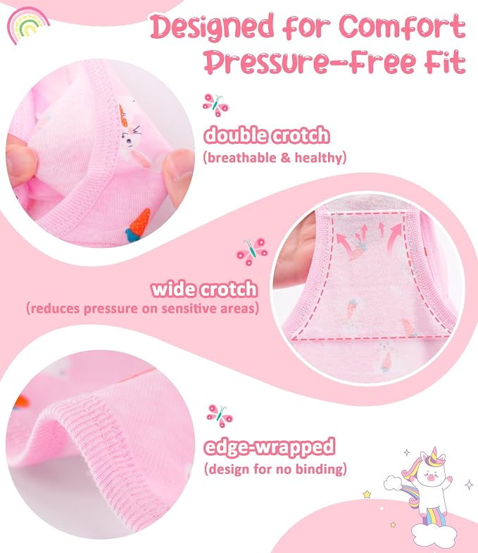 Girls and Toddlers 100% Cotton Underwear Tagless Soft Panties Size 2-3T - Image 4