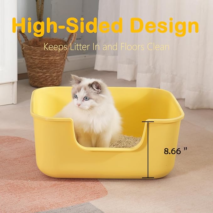Large Cat Litter Box with High Sides, Cat Boxes - Image 3