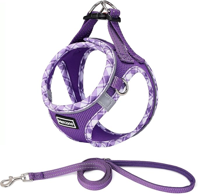 Mercano Soft Mesh Dog Harness and Leash Set, No-Chock Step-in Reflective by Unknown
