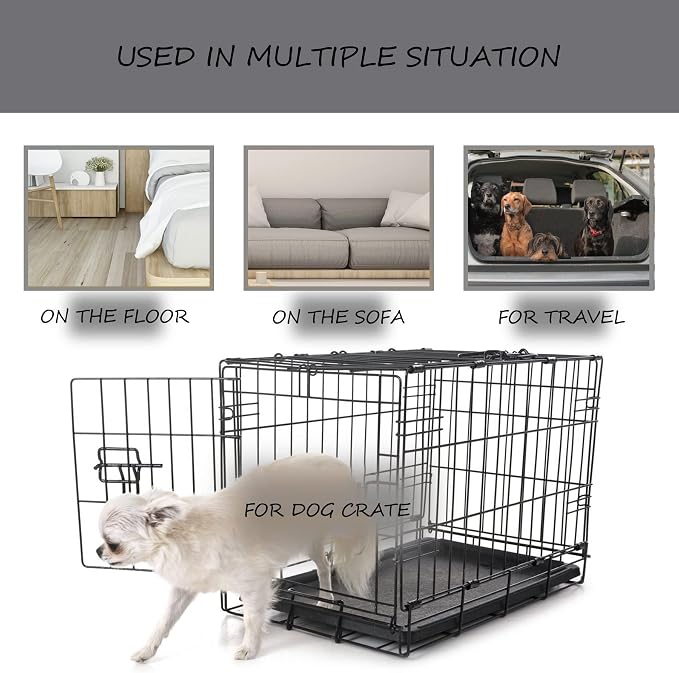 Washable Dog Bed Mat Dog Crate Pad Soft Fluffy Pet Kennel Beds Dog Sleeping - Image 4