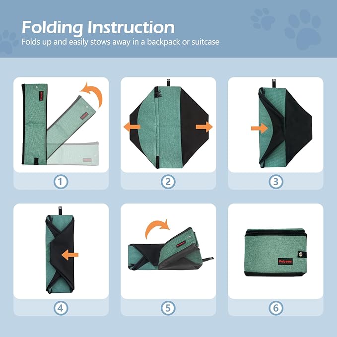 Portable Cat Travel Litter Box. Zipped Lid, Collapsible Litter Box - Image 6