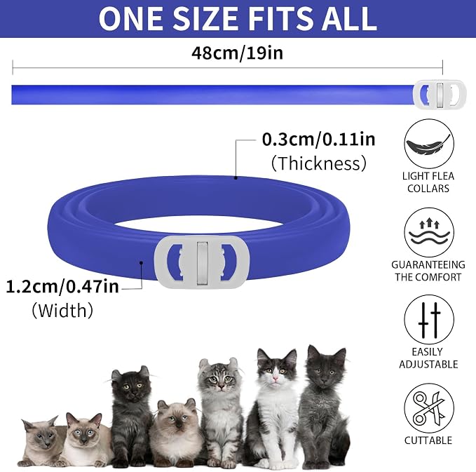 4 Pack Flea Collar for Cats, 32 Months Flea and Tick Prevention for Cat - Image 7