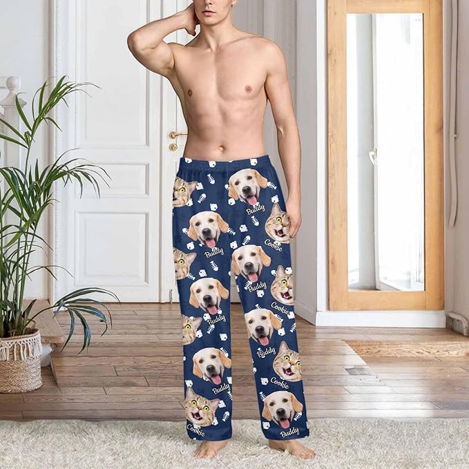 Custom Couple Pajama Pants Sock - Image 4