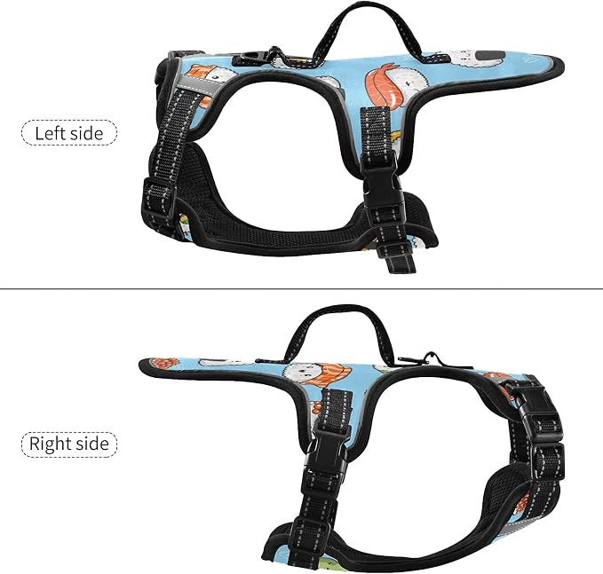 Kawaii Sushi Dog/Cat Harness, Reflective No-Pull Pet Harness - Image 3