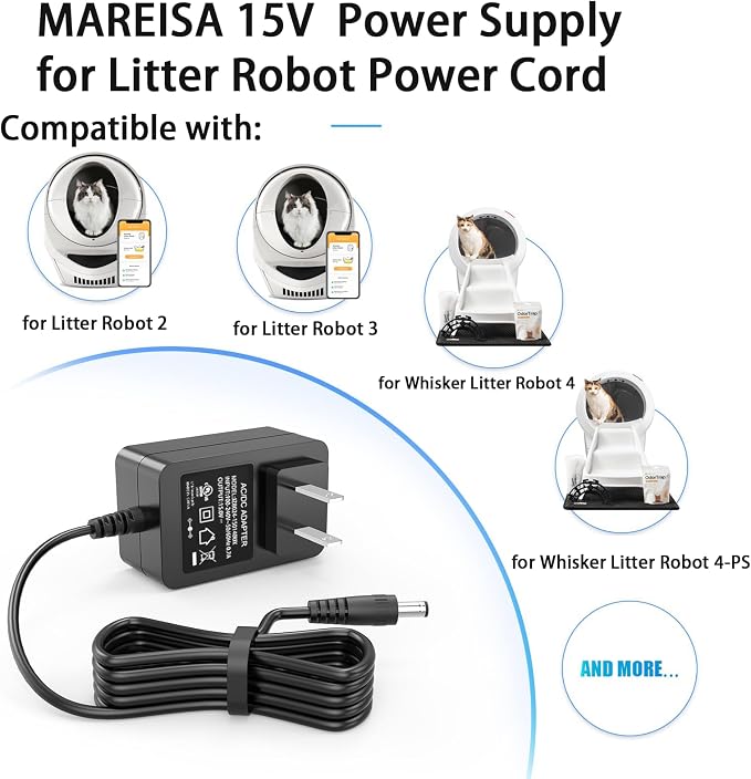 15V DC Power Supply 15Volt Power Adapter Compatible - Image 2