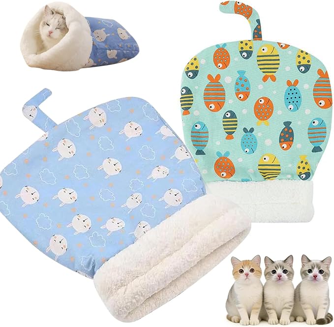 2PC Cat Sleeping Bag for Indoor Cats, Cat Sleeping Bag, Cozy Pet Nest for Cats by Unknown