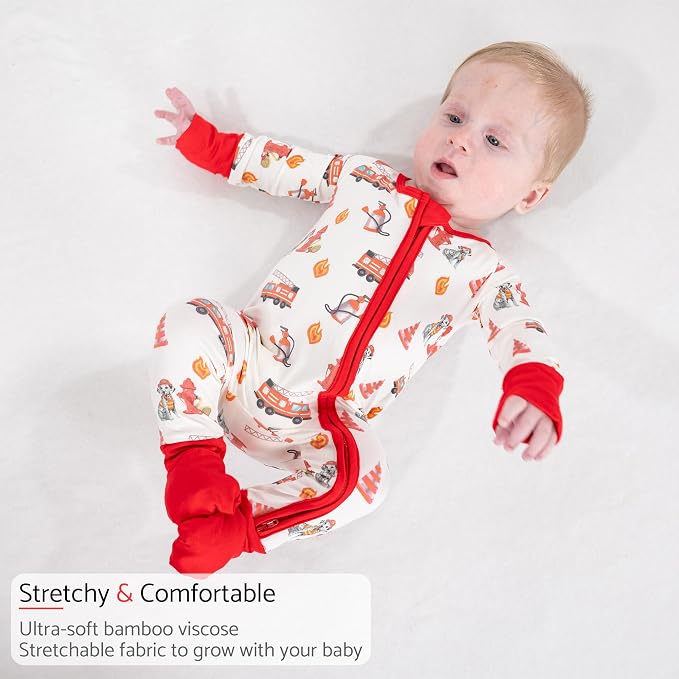 LollyBanks Baby Pajamas, Baby Romper 95% Bamboo Viscose and 5% Spandex - Image 4