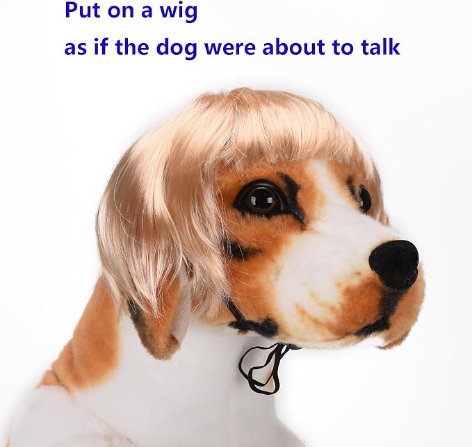 Funny Cosplay Wig for Dog, Headwear Apparel, Pet Costumes, Cat Dress up for - Image 2