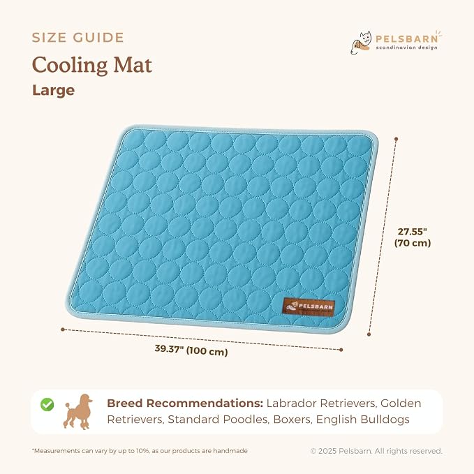 Pelsbarn Dog Cooling Mat- Ice Silk Summer Comfort, Self Cooling, Non-Slip Dog - Image 7