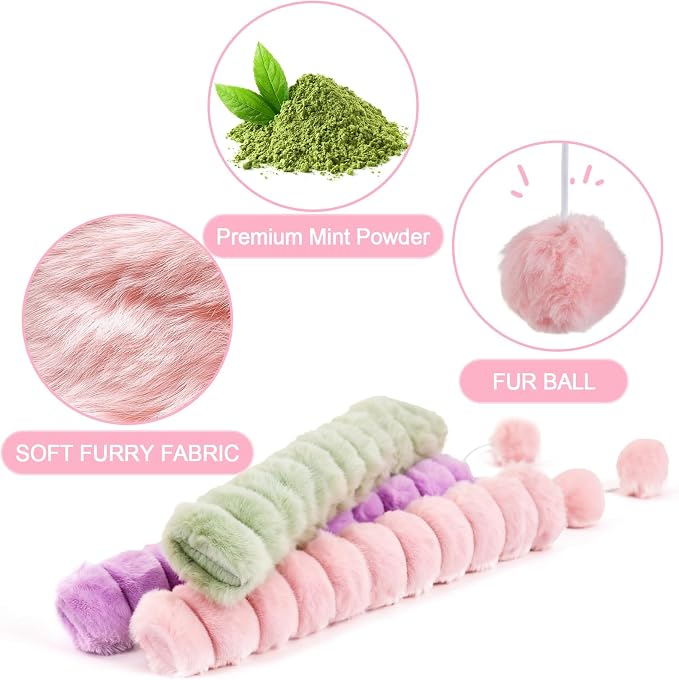 Cat Toy Pillows 3 Pack, Quiet Long Catnip Cat Kicker Toys - Image 5