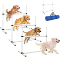 Dog Agility Equipment Set, Adjustable Jump Bars Obstacle Training Supplies PVC by TinyPoint